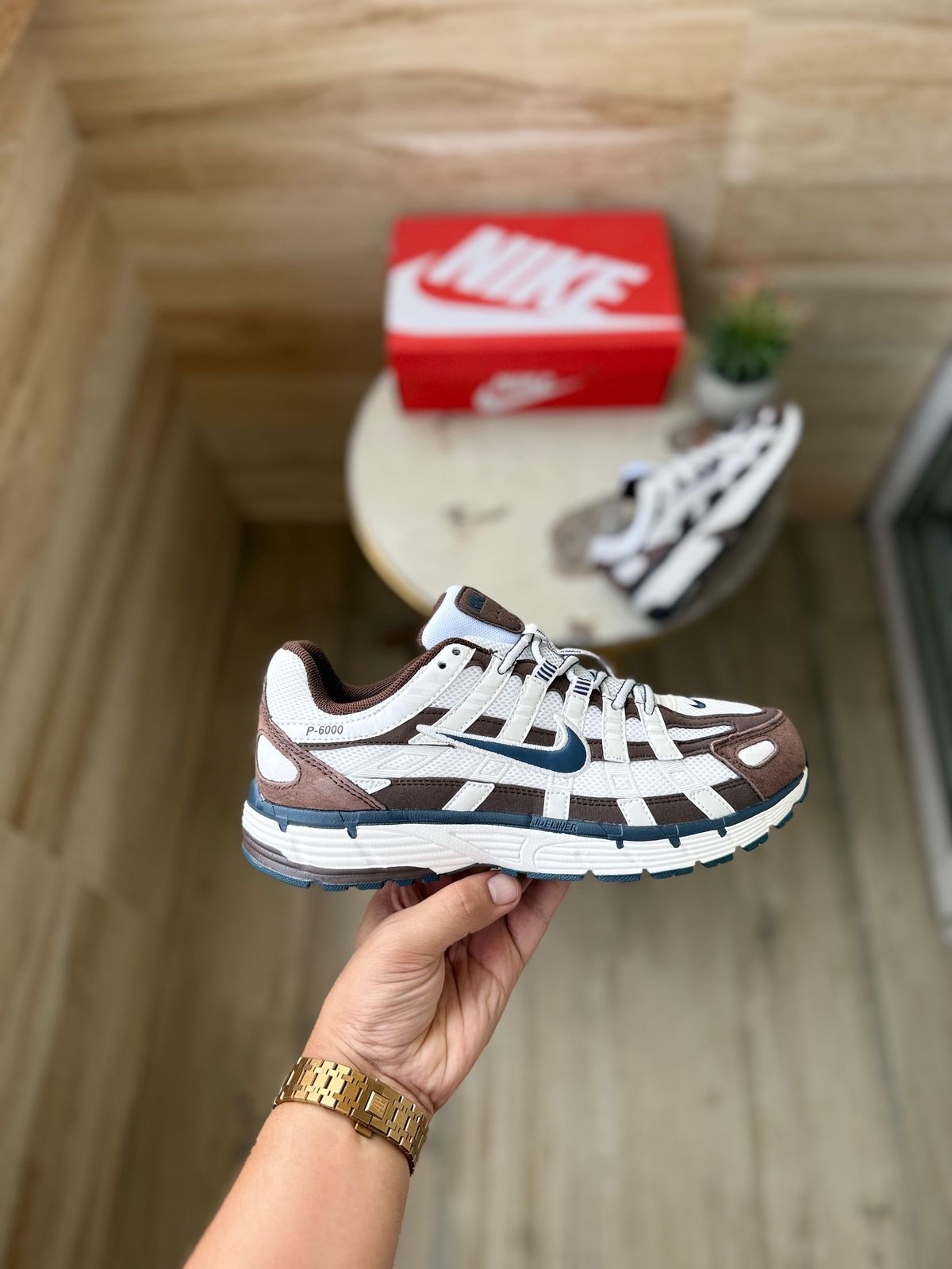 NIKE P-6000 TRAINER BROWN