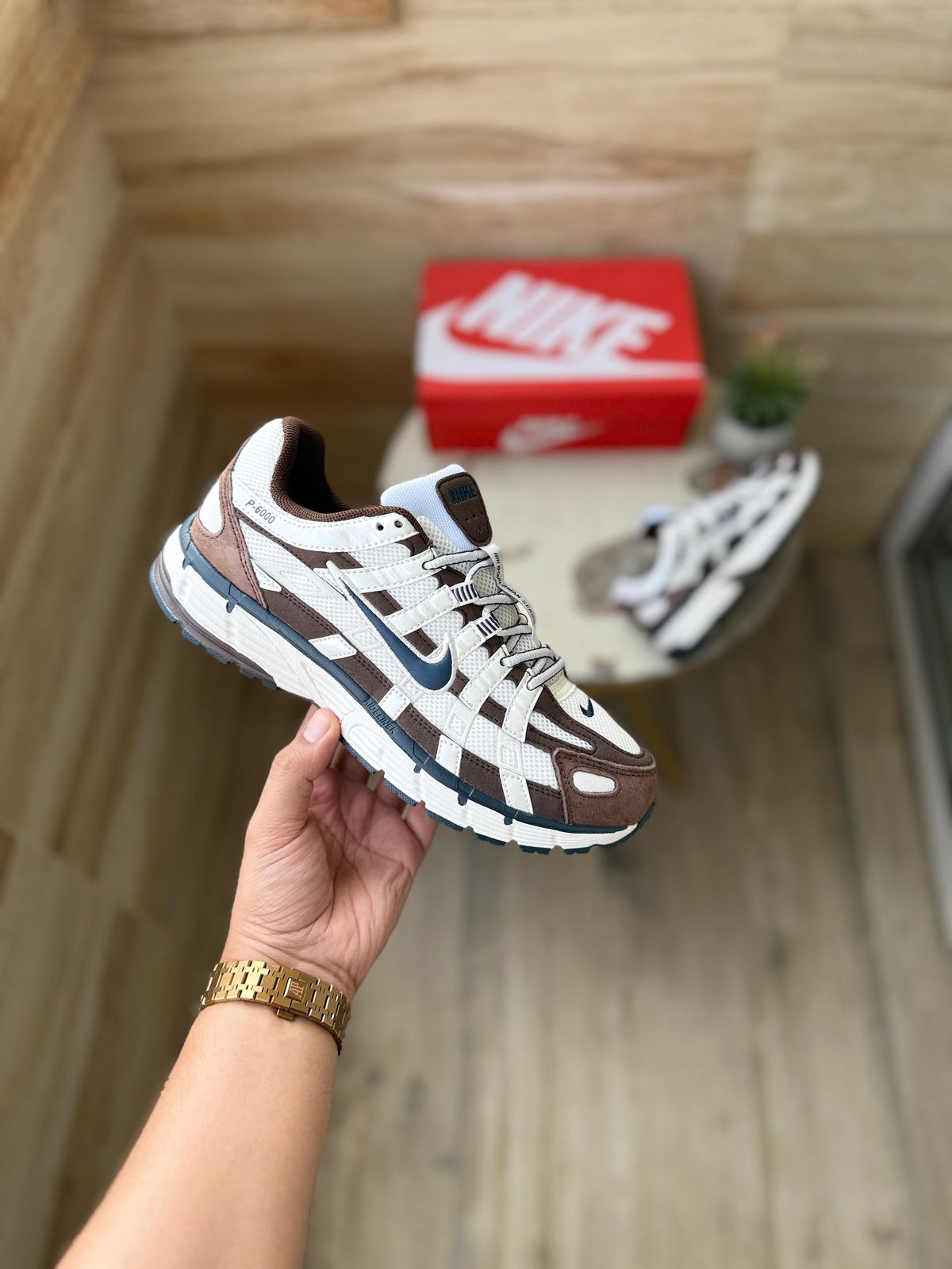 NIKE P-6000 TRAINER BROWN
